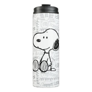 Termo PEANUTS   Snoopy on Black White Comics