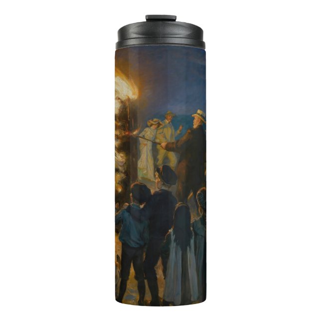 Termo Peder Severin Kroyer - El incendio de la víspera d (Anverso)