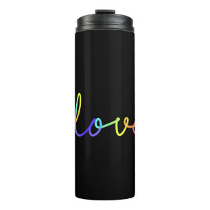 Termo Pegatina de amor con mano colorida