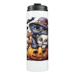 Termo Pegatina de gatos de Halloween - Gorra de brujas, 