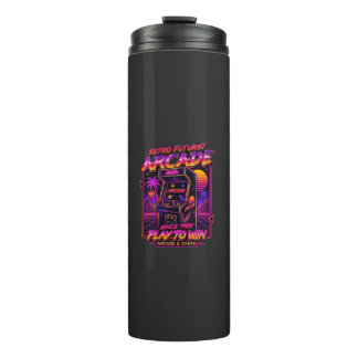 Termo Pegatina Retro Arcade Synthwave Neón