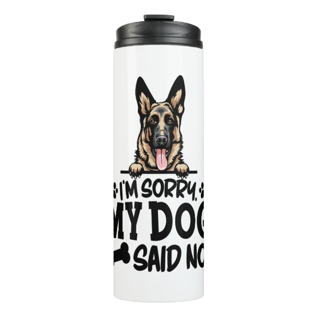 Termo Pegatinas del Pastor Alemán - Lo siento, mi perro  (Anverso)