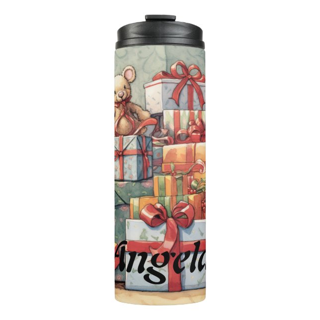 Termo Película festiva de regalos navideños (Anverso)