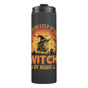 Termo Peluquera De Día Bruja De Noche Diseño De Hallowee