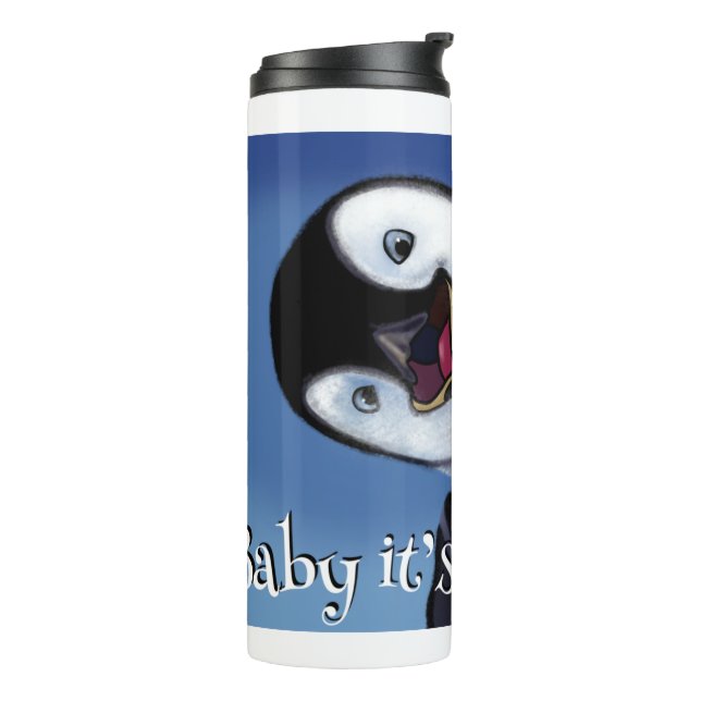 Termo Penguin de invierno (Rotado hacia la izquierda)