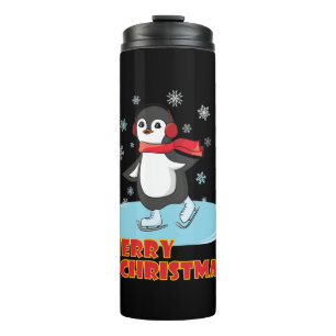 Termo Penguin de invierno dulce navideño