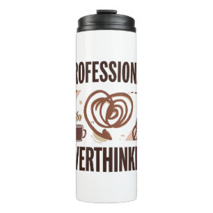 Termo Pensador Sarcástico con Café y Caos