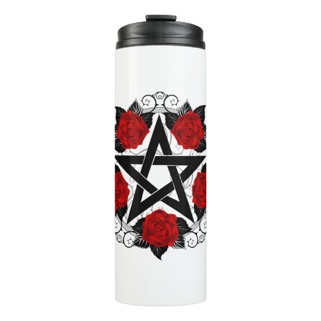 Termo Pentagram con rosas rojas (Anverso)