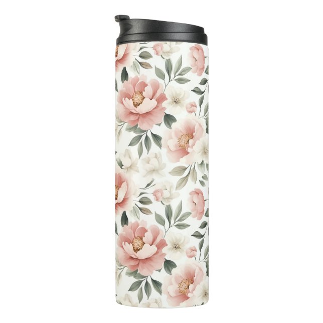 Termo peonías rosadas turbias (Rotado hacia la derecha)