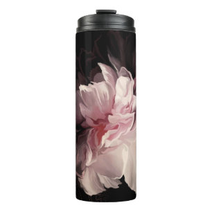 Termo Peony Dark Wall: Diseño de flores pintadas