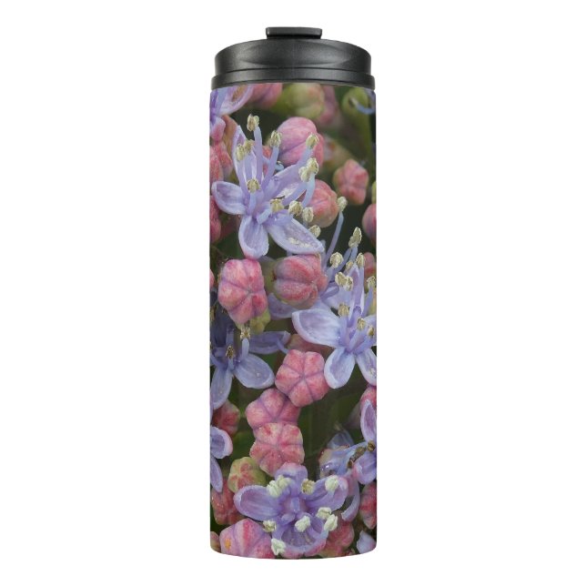 Termo Pequeña Hydrangea Flores Patrón Tumbler térmico (Anverso)