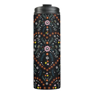 Termo Pequeño corazón floral: fantasía sin costuras.