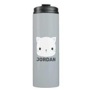 Termo Pequeño gato con nombre personalizado
