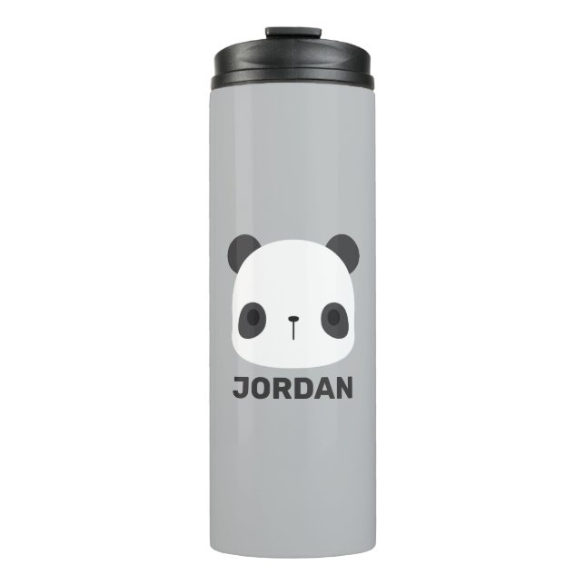 Termo Pequeño oso oso panda con nombre personalizado (Anverso)