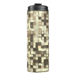 Termo Pequeños cuadros en tonos beige marrón