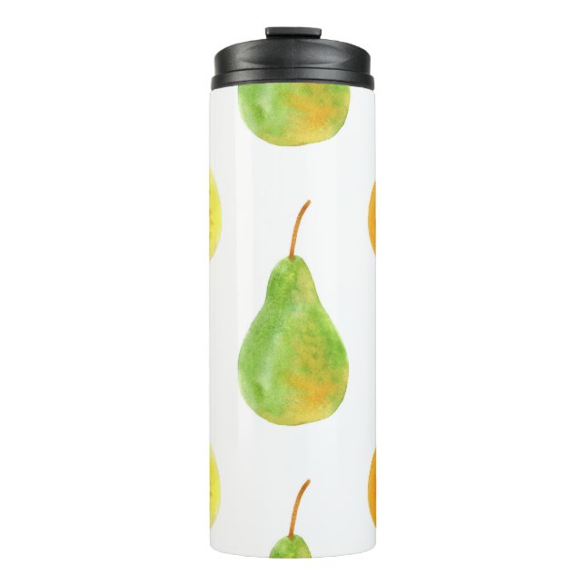 Termo Peras dibujadas a mano, imagen de la comida acuare (Anverso)