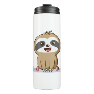 Termo Perezoso Chibi Lindo Ejercicio � Animal Divertido