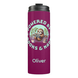Termo Perezoso lector. Regalo único para amante de los l