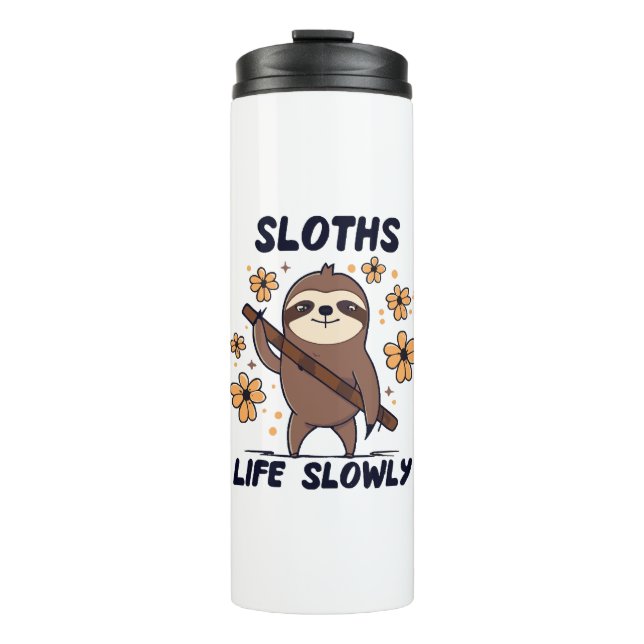 Termo Perezosos tomando la vida lentamente (Anverso)