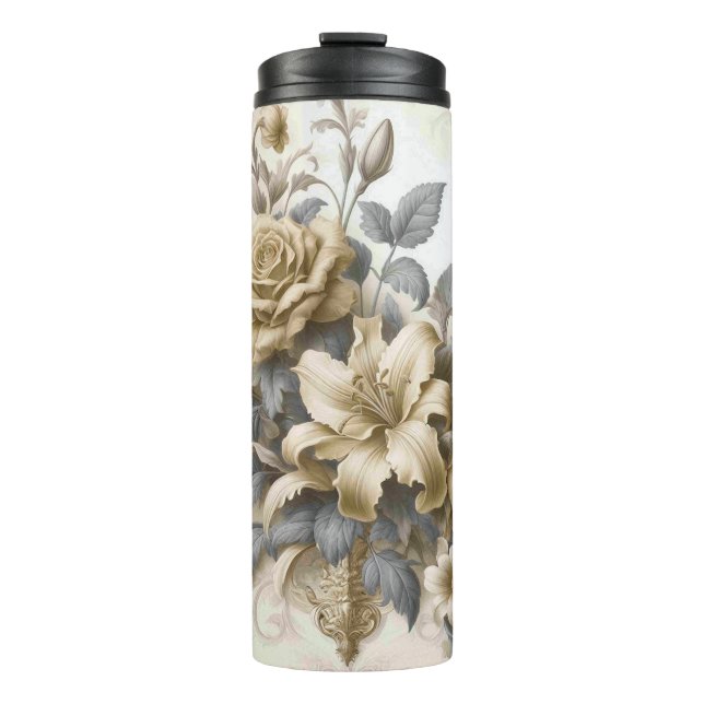 Termo Perfección floral amarilla antigüa (Anverso)
