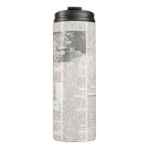 Termo Periódico con texto antiguo ilegible. Grunge vinta