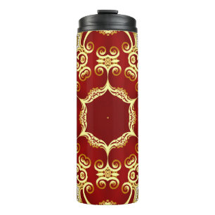 Termo Perla de oro: ilustracion decorativo de marco.