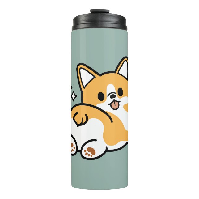 Termo Pero primero, Nap - Personalizado de Corgi Butt (Anverso)