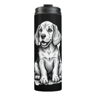 Termo Perrito beagle adorable, familia amante de los ani