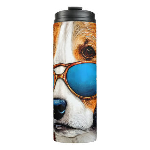 Termo Perro Beagle con gafas de sol
