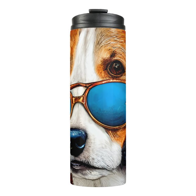 Termo Perro Beagle con gafas de sol (Anverso)