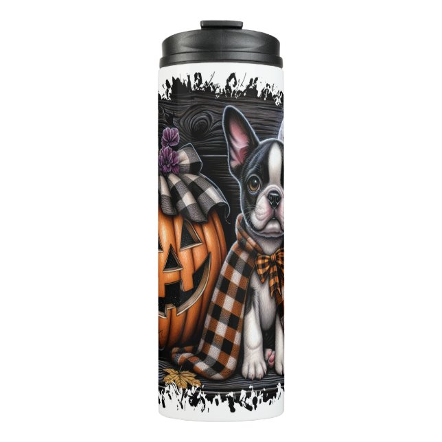 Termo Perro Boston Terrier Halloween (Anverso)
