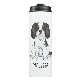 Termo Perro Cavalier King Charles Spaniel de tres colore
