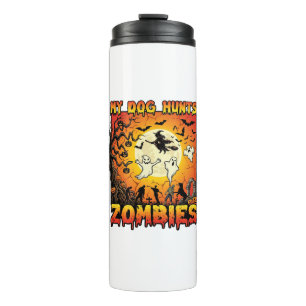 Termo Perro Caza Zombies Fantasmas de Halloween Bruja Lu