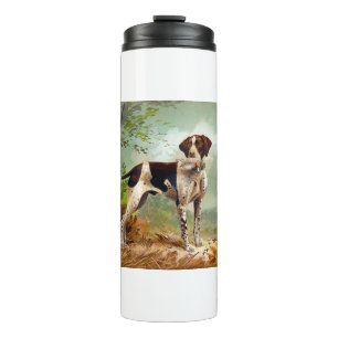 Termo Perro cazador con pájaro en la boca