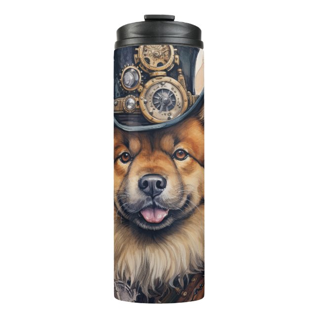 Termo Perro Chow Chow Steampunk (Anverso)