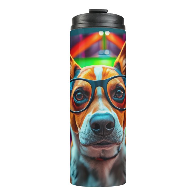 Termo Perro Cool con Gafas de Sol (Anverso)