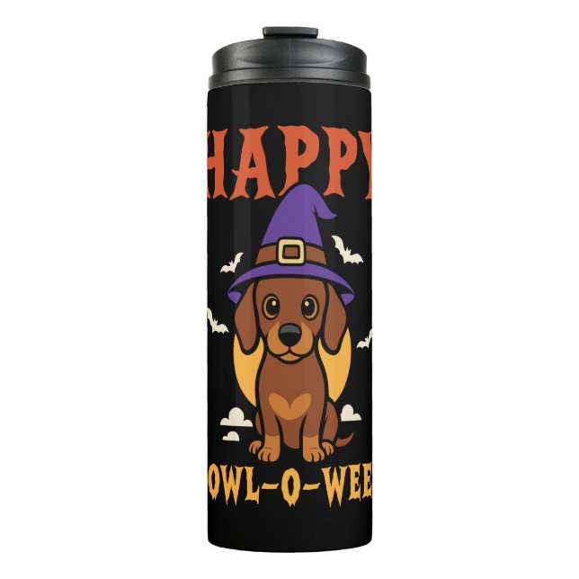 Termo Perro Dachshund de Halloween (Anverso)