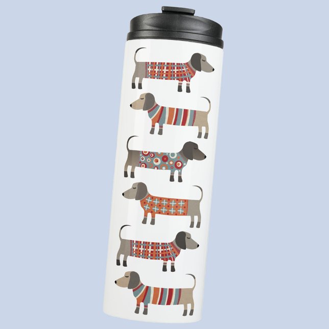 Termo Perro Dachshund Sausage (Dachshund Wiener Sausage Dog fun thermal tumbler)