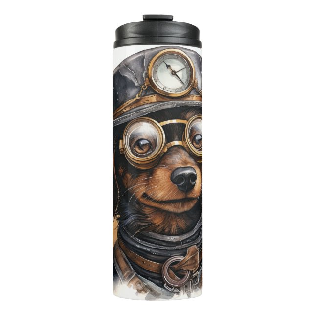 Termo Perro Dachshund Steampunk (Anverso)