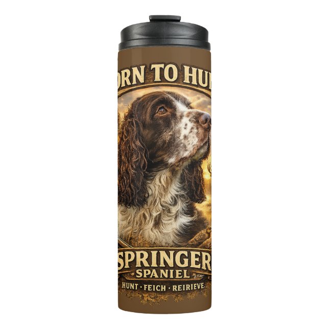 Termo Perro de caza Springer Spaniel inglés (Anverso)