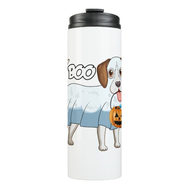 Termo Perro de Halloween Beagle Fantasma (Anverso)