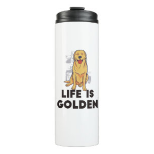 Termo Perro del Golden Retriever - La vida es dorada