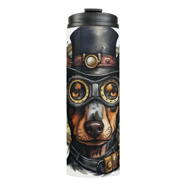 Termo Perro Doberman Pinscher Steampunk (Anverso)