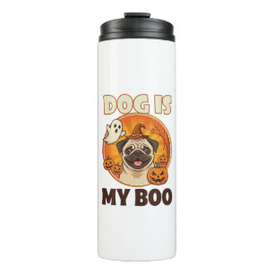 Termo Perro Es Boo Pug Halloween Fantasma Calabaza