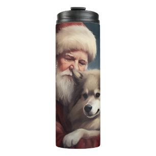 Termo Perro finlandés de Laponia Santa Claus Navidad Fes