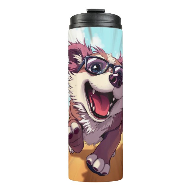 Termo Perro genial con gafas de sol (Anverso)