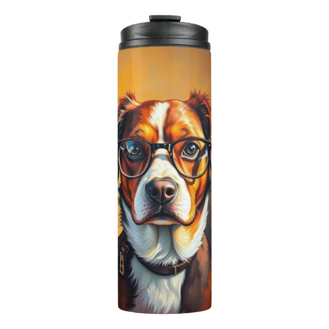 Termo Perro genial con gafas de sol (Anverso)