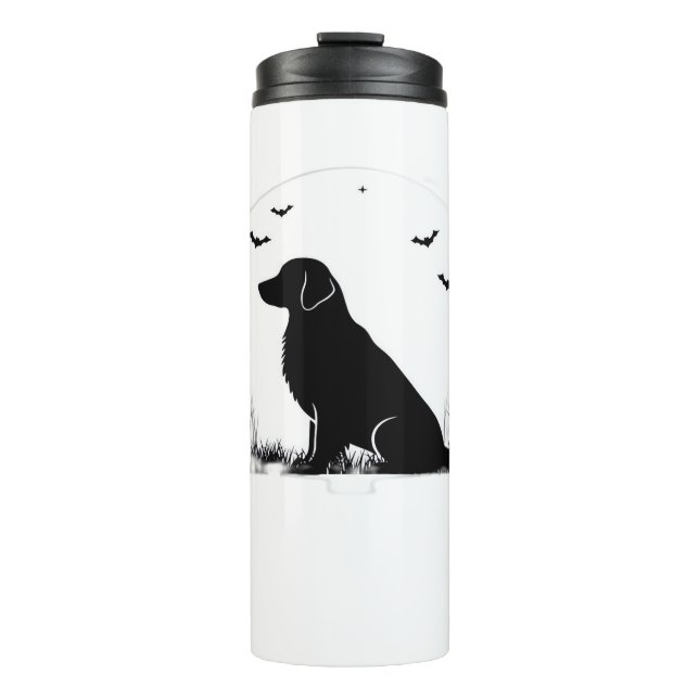 Termo Perro Golden Retriever - Silueta de la luna de Hal (Anverso)