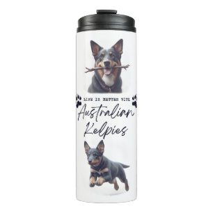 Termo Perro Kelpie Australiano "La vida es mejor con...