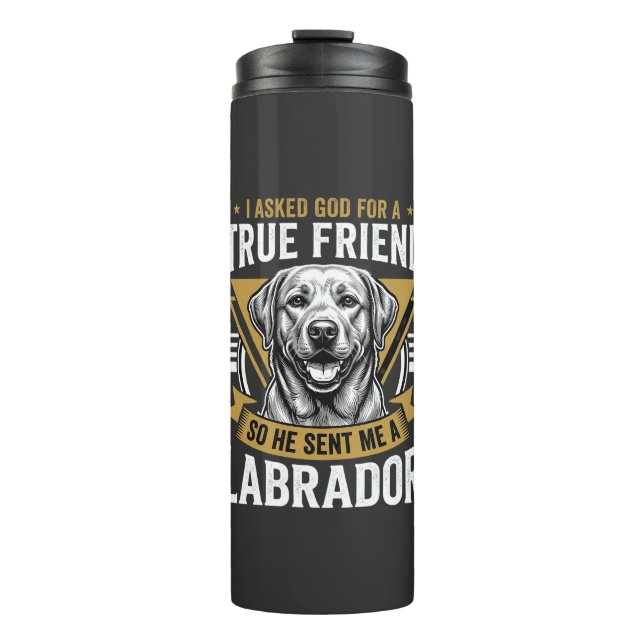 Termo Perro Labrador amigo verdadero (Anverso)